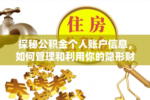 萧县探秘公积金个人账户信息，如何管理和利用你的隐形财富