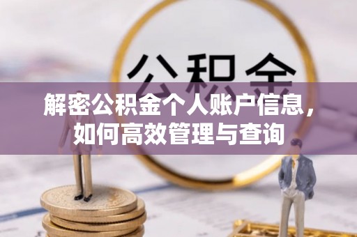 萧县解密公积金个人账户信息，如何高效管理与查询