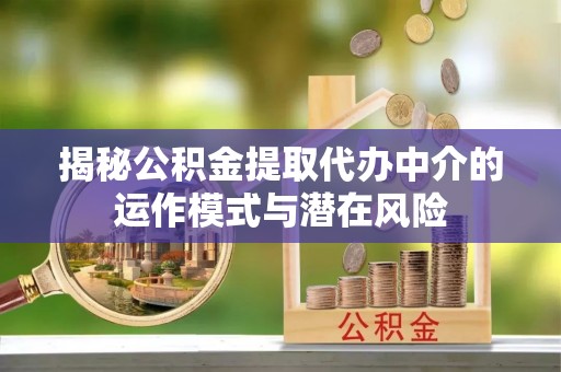 萧县揭秘公积金提取代办中介的运作模式与潜在风险
